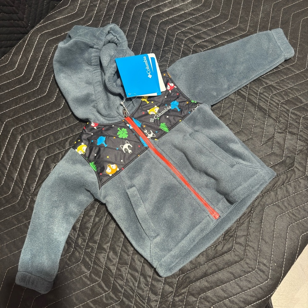 Columbia Blue Dino Print Hoodie